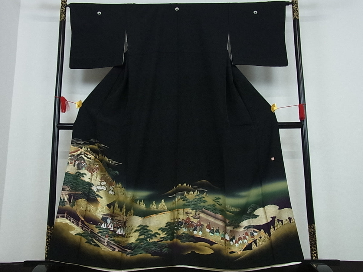 Kimono negro kurotomesode