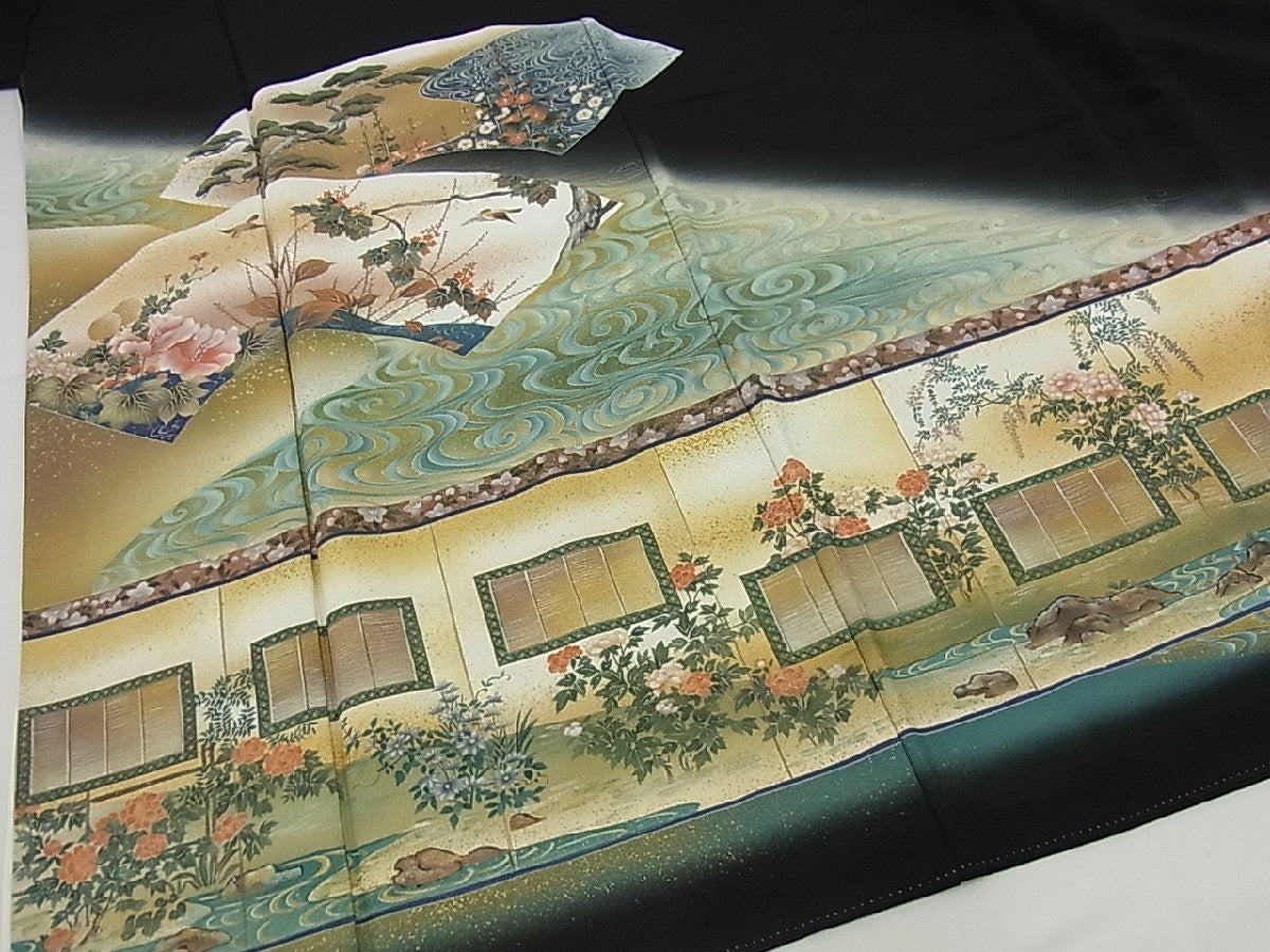 Kimono negro kurotomesode