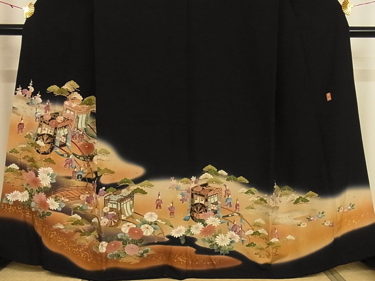 Kimono negro kurotomesode