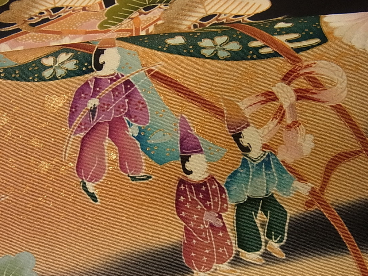 Kimono negro kurotomesode