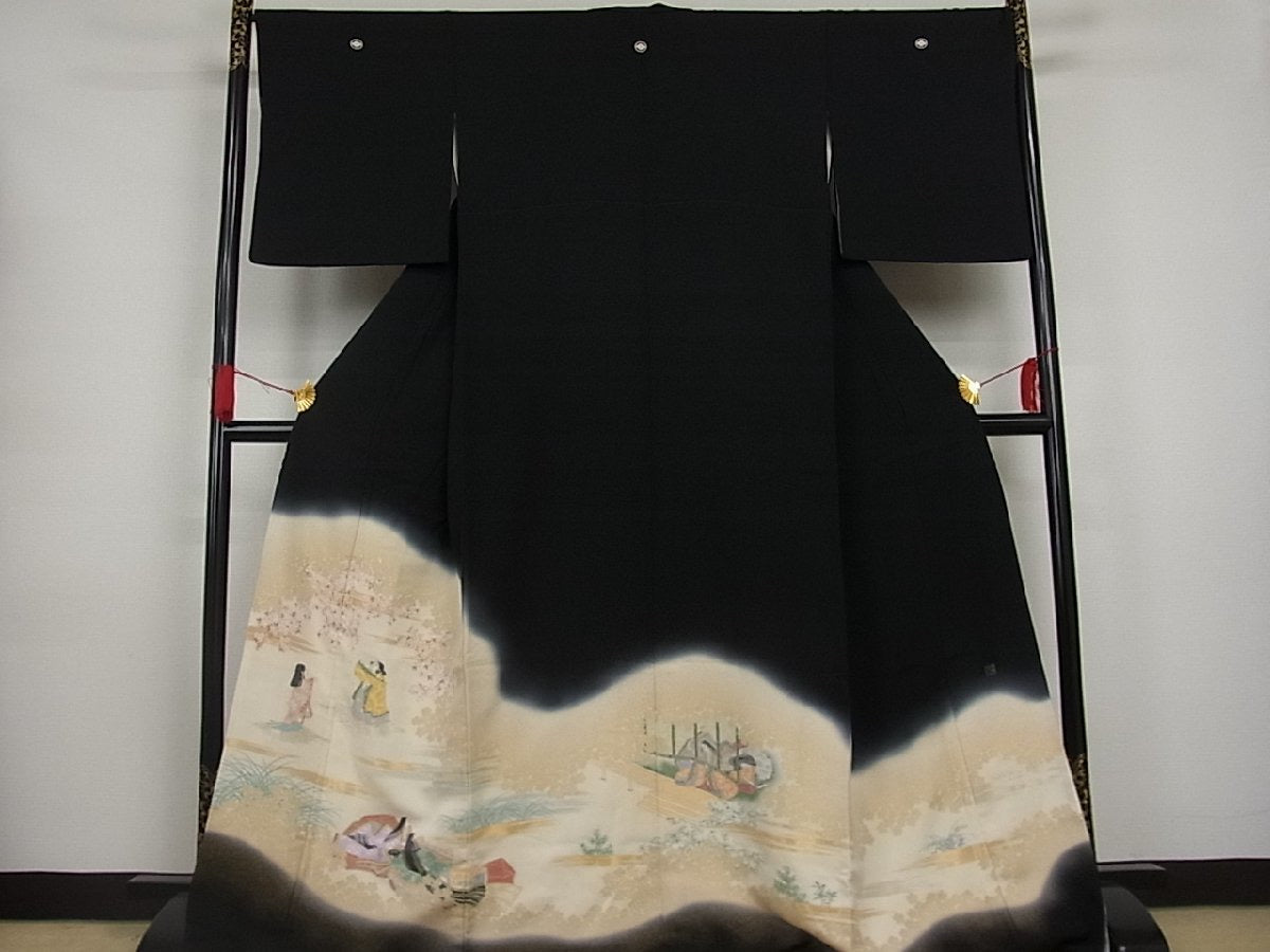 Kimono negro kurotomesode