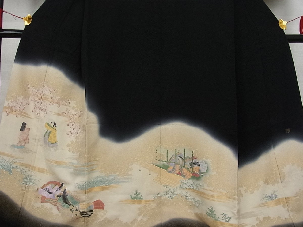 Kimono negro kurotomesode