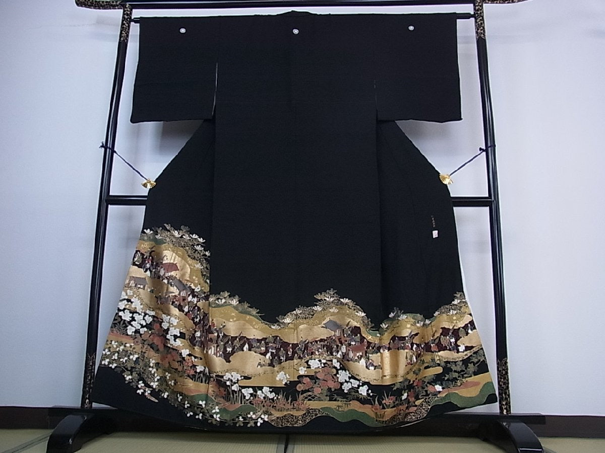 Kimono negro kurotomesode