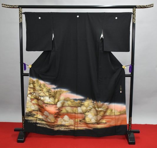 Kimono negro kuretomesode